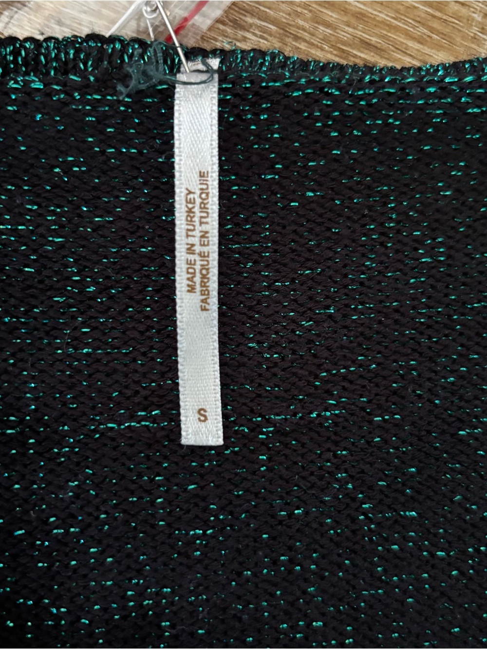 Free People Green Metallic Knit Cardigan - Picture 3 of 4
